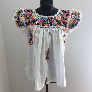 Vintage Mexican embroidered blouse